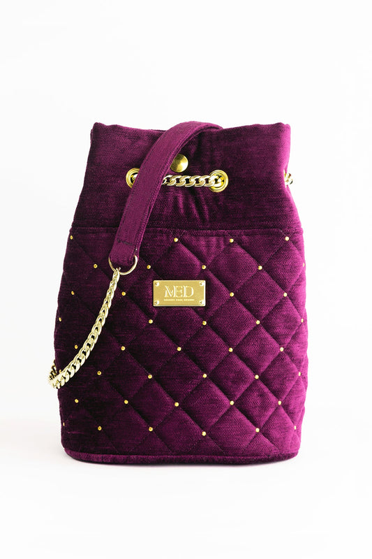 Beuteltasche "RICH IN VELVET" - lilac - Manuel Essl Design