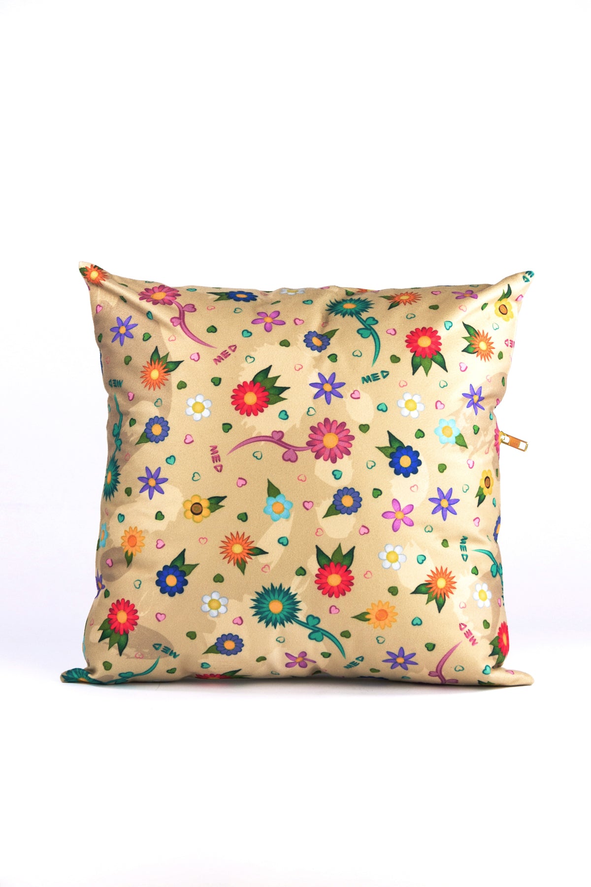 Pillow "FLOWERS" (cover) - beige - Manuel Essl Design